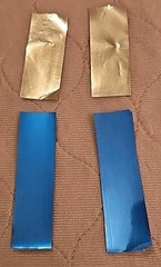 Silver & Blue Metallic Confetti Rectangle 1/2 lb each. 1 lb total. NEW!