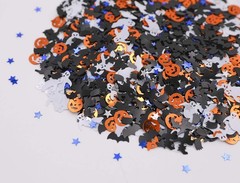 Halloween Party Confetti Glitter Pumpkins Bats Witches Ghost Star Metallic Se…