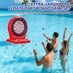 Inflatable Dart Toss Pool Set, Giant Pool Game for Ages 8–12, Teens & Adults,…