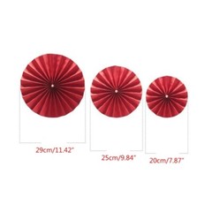 Chinese Style Haing Paper Fans Set for Kid Zhuazhou,1St Birthday Party Decor