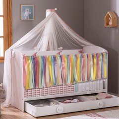 Pastel Rainbow Ribbon Tassel Garland Colorful Fabric Banner