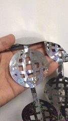 Bolaras Disco Ball Foil Curtain – Silver – Self adhesive – (39″ x 79″)