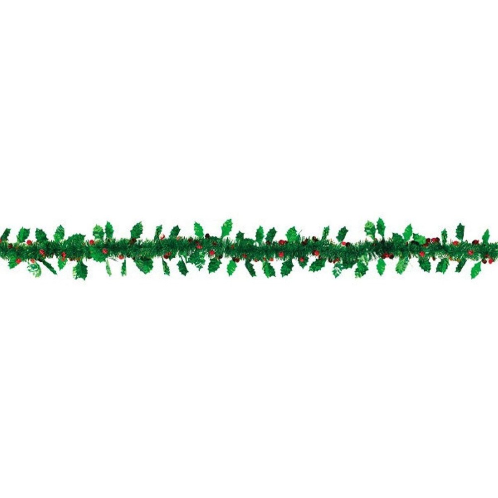 Christmas Holly Berries Value Garland 9 Ft