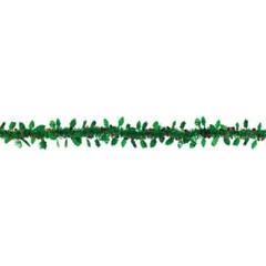 Christmas Holly Berries Value Garland 9 Ft