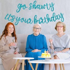 BEISHIDA Light Blue Go Shawty It’s Your Birthday Banner – NO DIY – Lake