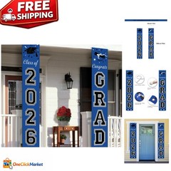 Stylish Blue Graduation Banner – 2026 Class, Perfect for Any Graduation Party