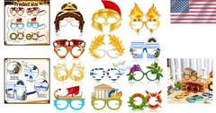 Greek Mythology Decor Paper Glasses Frames Greece Party Favors 36 Pcs