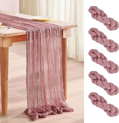 Cheesecloth Table Runner – 10ft Boho Gauze , Bridal Shower Decorations, Wedding