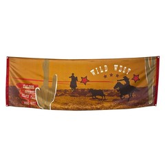 Wild West Party Banner Cowboy Western Saloon Backdrop Decoration 220cm