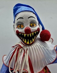 OOAK Handmade Large 43cm Tall 17″ Pennywise I.T. Horror Scary Doll Clown Figure