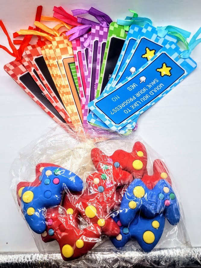 Video Game Party Extras – Bookmarks & Controller Erasers
