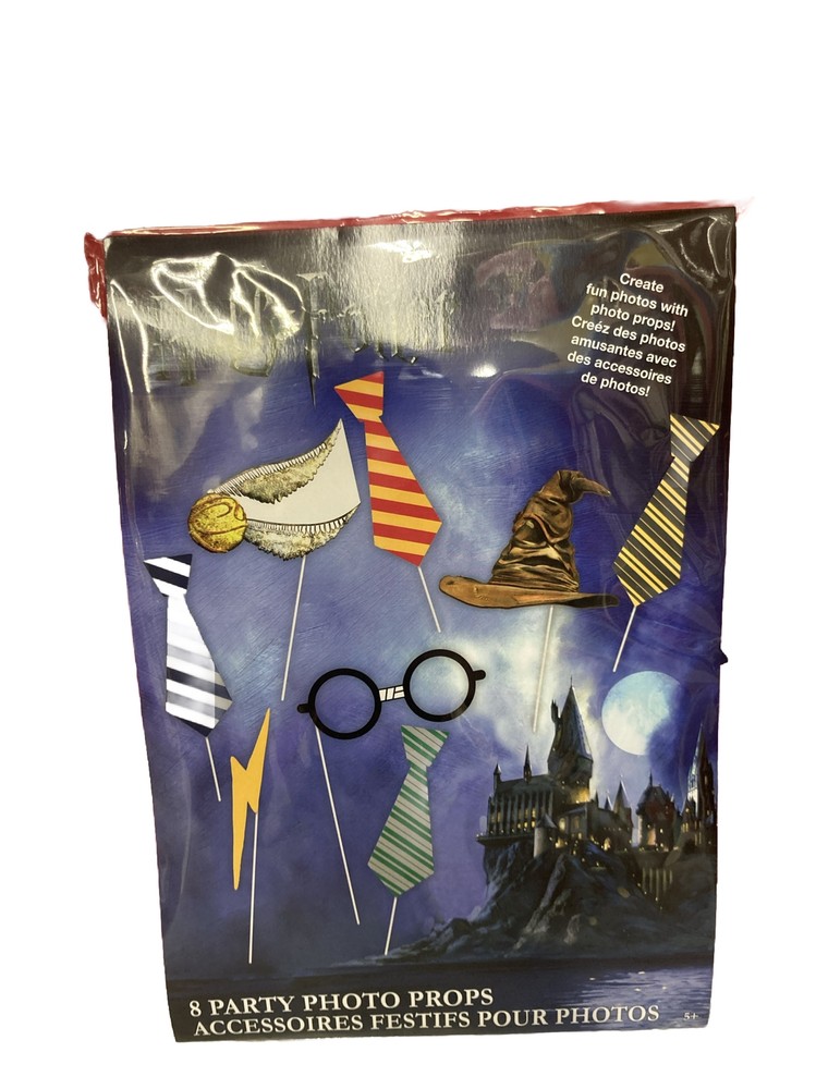 Harry Potter Photo Props Birthday Party Booth Accessories Fun Kids Glasses Hat