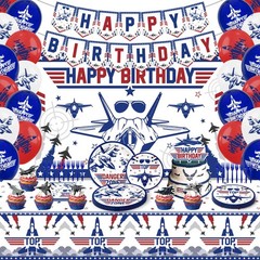 Air Force Birthday Decorations Top Fighter Jet Party Blue