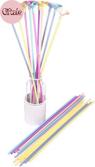 100 Pcs 13Inch Plastic Colorful Balloon Sticks Holders and Cups for Party, Weddi