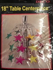 18″ Star red, multi, blue, teal Cascade Centerpiece Table Decoration