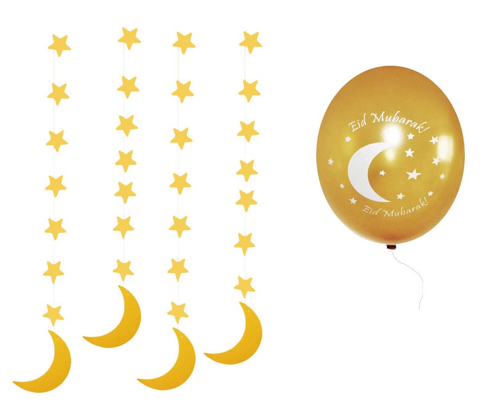 Eid Party Packs Golden Deluxe Pack Islamic Muslim Holiday Decoration