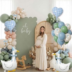 One Silly Goose Birthday Decorations Boy – Goose Balloons with Blue Printed L…