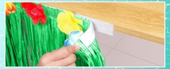 4 Pack Luau Grass Table Skirt Natural 9 Feet x 29.5 Inch Hawaiian Table Skirt