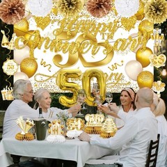 Happy Anniversary Decorations, Wedding Anniversary Decorations- Anniversary B…