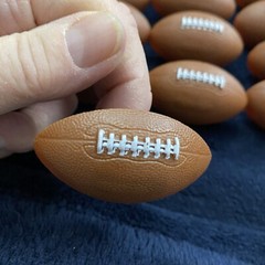 Football Cupcake Topper Rings 24 pc 2″ Sports Tailgate Party Cake Decoration