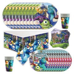 Monsters University Birthday Party Supplies Set Plates Cups Tablecloth Napkins