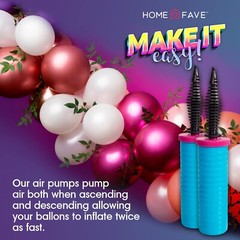 Balloon Pump Balloon Arch Kit, Hand Held Ballon Pump Inflate with Balloon SH-1