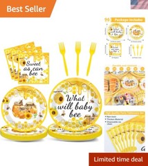 Delightful 96-Pc Bee Party Supplies – Baby Shower & Gender Reveal Essentials