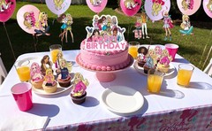Barbie Princess Party Decoration Princess Birthday Supplies Balloons Cake Topper