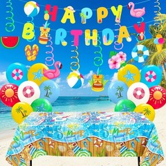 Summer Party Decotrations Pool Partys Decor Beach Theme Party Supplies Includ…