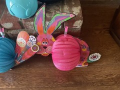 5 VTG 1960S GROOVY HANGING HONEYCOMB ANIMALS PARTY DECOR/NURSERY/CHILD ROOM EUC!