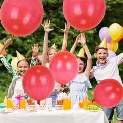 24 Pcs Red Punch Balloons Bounce with Rubber Band Handle Punching Balloon Hea…