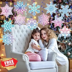 Pedel Snowflake Hanging Swirls 30pc