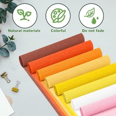 Crepe Paper Streamers 8 Rolls, 10 x 98Inch 8 Pumpkin Colors Crepe Paper Sheet…
