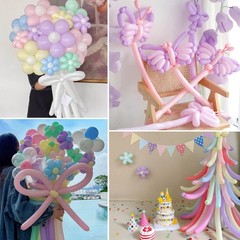 Pastel 260 long balloons 100 Pack Twisting Animal Balloons Assorted Color Thi…