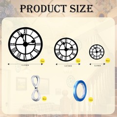 20 Pcs Vintage Hanging Clock Decorations – Steampunk, Fantasy & Wonderland Th…