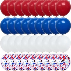 75pcs Red White and Blue Latex Balloons for 4th of July Decorations Independe…