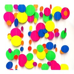 Neon Glow Party Supplies 120ft Round Dot UV Garland for Events & Decorations