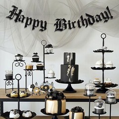 Gothic Letter Happy Birthday Banner – Old English Birthday Banner – Funeral B…