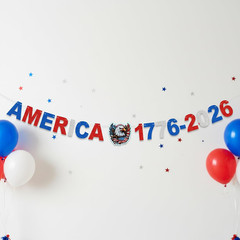 250 Anniversary USA Banners Decorations 4Th of July Banner of 250Th Anniversary