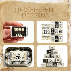 70th Birthday Party Decorations – 100 Pcs Vintage Back in 1956 Gifts Favors Cand