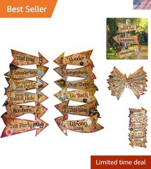 Lightweight Vintage-Style Directional Signs – Pack of 12 for Kids’ Parties