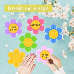 60 PCS Spring Flower Paper Cutouts Bulletin Board Classroom Decorations