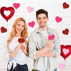 120 PCS Valentine’s Day Heart Paper Cutouts Red Pink White School Craft