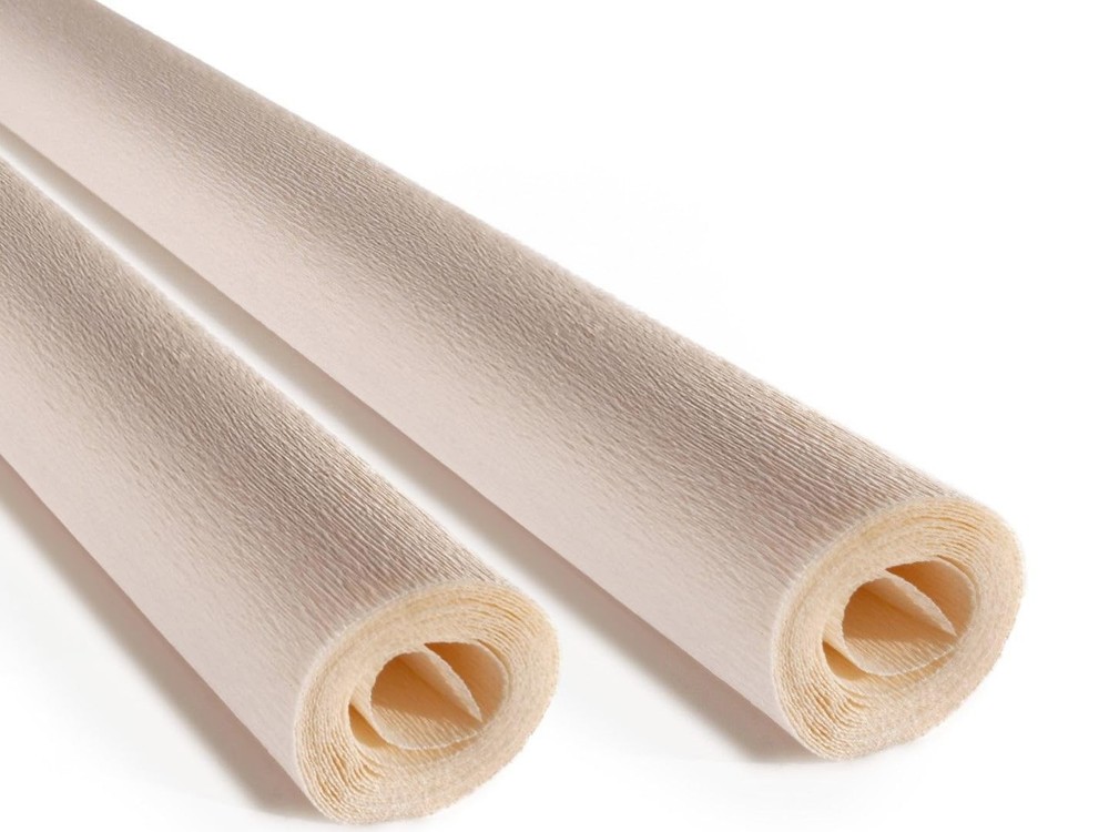 2PCS 90g Italian Crepe roll 17inch Wide 59 inch Long (Ivory（352）)