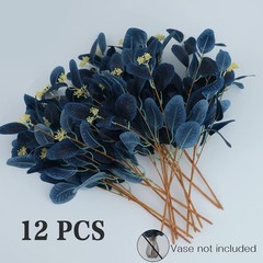 20″ Silk Artificial Eucalyptus Stems, 12Pcs Fake Eucalyptus Stem with Leaves …