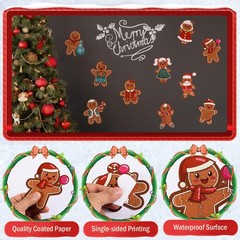 180 PCS Gingerbread Men Cutouts Paper Man Bulletin Board DieCuts 12 Styles