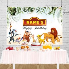 Personalised Lion King Backdrop Happy Birthday Party Photo Background Banner
