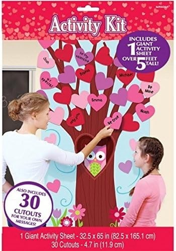 Amscan Valentine’s Day Party Decorating Activity Kit (31 Pack), Multicolor, 65″