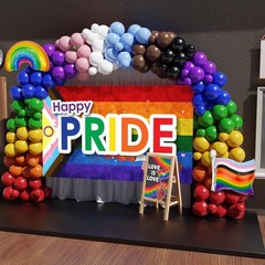 Pride Decorations, 157PCS Pride Balloon Garland Arch Kit with Large Backdrop …