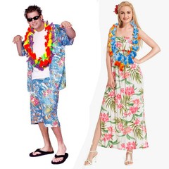 24pcs Tropical Hawaiian Leis Colorful Flower Necklaces Bulk Luau Party